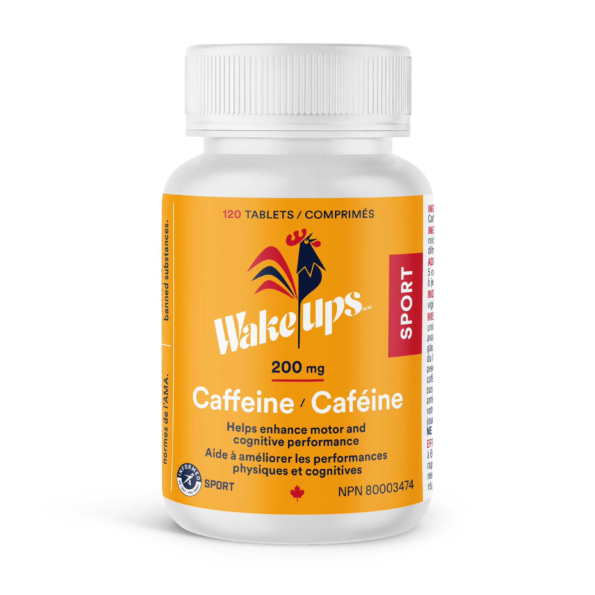 200mg Sport Certified Extra Strength Caffeine - 360 Tablets - Wake-Ups